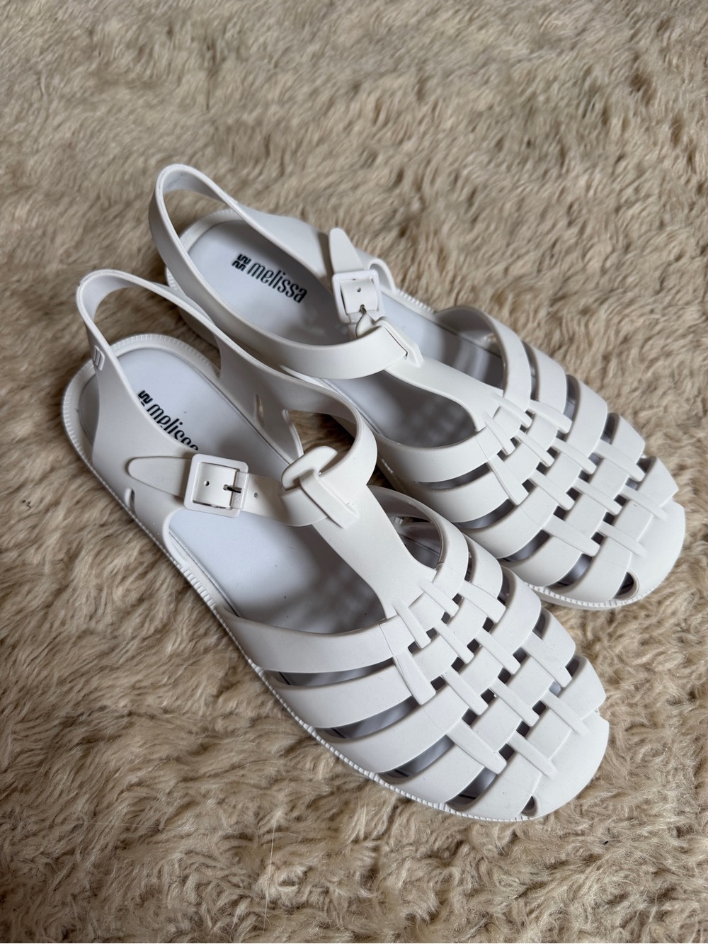 White Jelly Fisherman Sandals NWT Melissa Posession - Picture 5 of 6